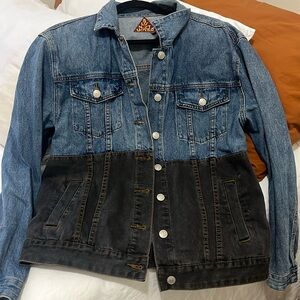 Two tone denim jacket